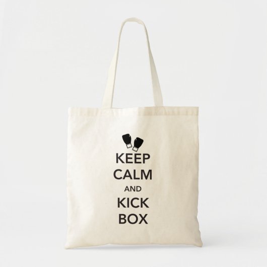 Tote Bag Gardez le calme et le Kickbox (Devant)