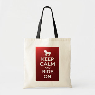 Tote Bag Gardez le calme et montez dessus