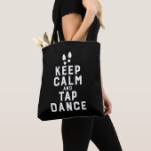 Tote Bag Gardez le calme et taper Danse Danseuse Danseuse a (De près)