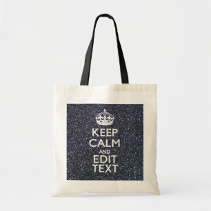 Tote Bag Gardez le calme pour votre texte sur le style de