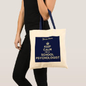 Tote Bag Gardez le calme que je suis un psychologue (Devant (produit))