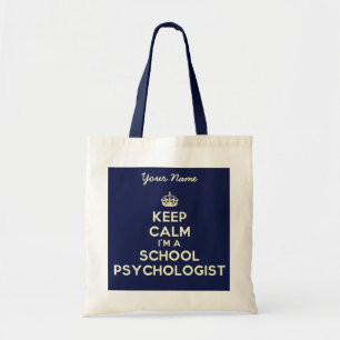 Tote Bag Gardez le calme que je suis un psychologue