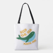 Tote Bag Gardez le plastique de la mer libre (Dos)