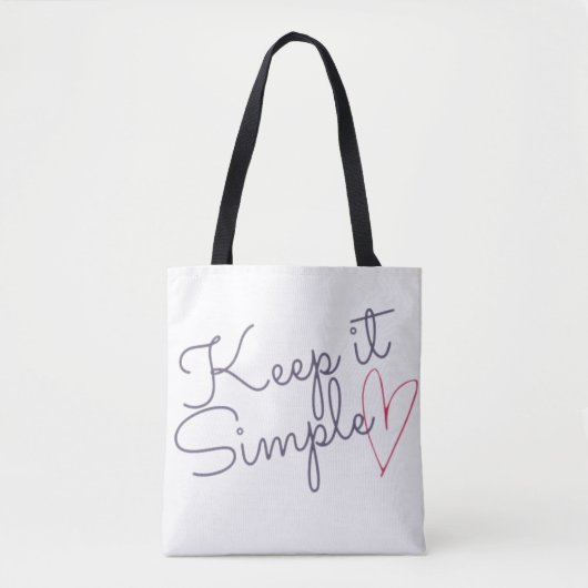 Tote Bag Gardez-le simple (Devant)