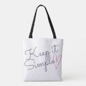 Tote Bag Gardez-le simple (Dos)