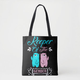 Tote Bag Gardien de l'ours en peluche rose et bleu genre