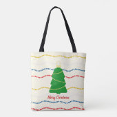 Tote Bag Garlande perlée avec ornements de Noël rétro (Dos)