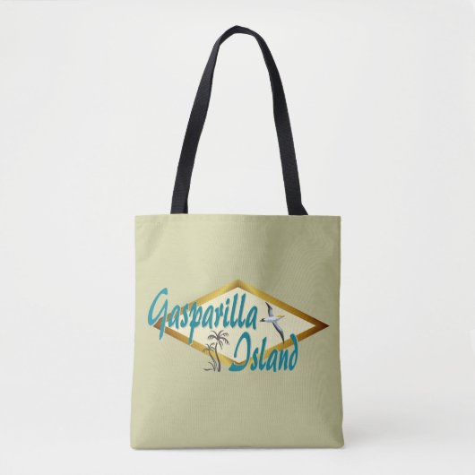Tote Bag Gasparilla Island Floride Design Seagull (Devant)