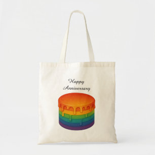 Tote Bag Gâteau à goutte arc-en-ciel - Joyeux anniversaire