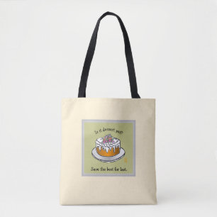 Tote Bag Gâteau de dessert Épaule en polyester brossé robus
