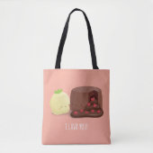 Tote Bag Gâteau de lave au chocolat et pomme de crème glacé (Devant)