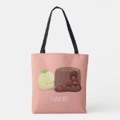 Tote Bag Gâteau de lave au chocolat et pomme de crème glacé (Dos)