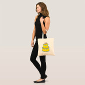 Tote Bag Gâteau jaune 29e anniversaire avec roses roses ros