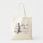 Tote Bag Gâteau Mariage personnalisé à plusieurs niveaux av (Devant)