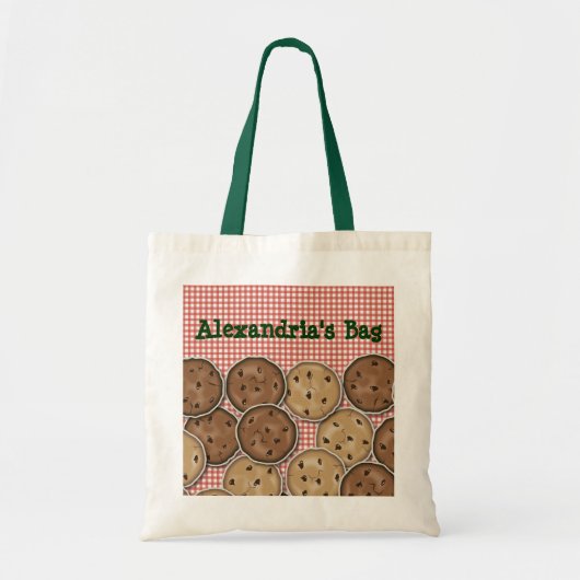 Tote Bag Gâteaux aux pépites de chocolat personnalisables (Devant)