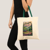 Tote Bag Gatlinburg Tennessee Cabine Travel Art Vintage (Devant (produit))