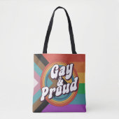 Tote Bag Gay & Fier Pride LGBTQ+ (Devant)