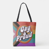 Tote Bag Gay & Fier Pride LGBTQ+ (Dos)