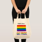 Tote Bag Gay Pride and Rainbow Flag with Your Nom (Devant (produit))