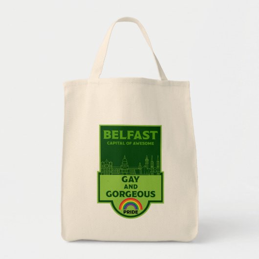 Tote Bag Gay pride Belfast - Brighton Irlande LGBT - (Devant)