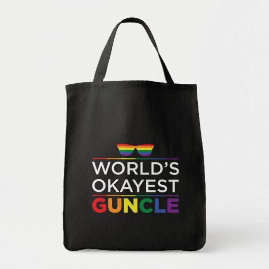 Tote Bag Gay pride d'Okayest Guncle des mondes (Devant)