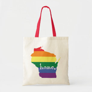 Tote Bag Gay pride du Wisconsin Carte de la maison