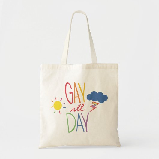 Tote Bag Gay toute la journée (Devant)