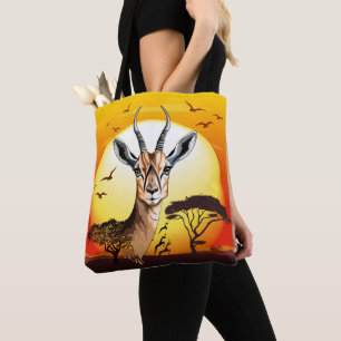 Tote Bag Gazelle Antelope africaine animal sauvage