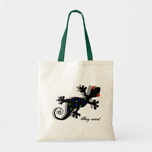 Tote Bag Gecko Funky - Les cadeaux Lizard Lover (Devant)