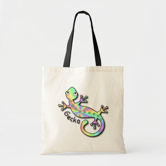 Tote Bag Gecko psychédélique (Devant)