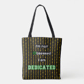 Tote Bag Geek d'impression de code binaire dédié (Dos)