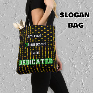Tote Bag Geek d'impression de code binaire dédié