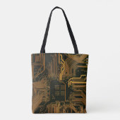 Tote Bag Geek Sortie carte circuit électronique orange PCB  (Dos)