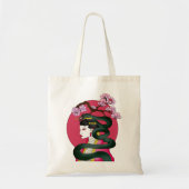 Tote Bag Geisha fille et serpent (Devant)