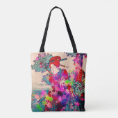 Tote Bag Geisha Fourre-tout en fleurs (Dos)