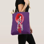 Tote Bag Geisha japonais dans l'art rouge d'original de (De près)