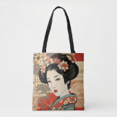 Tote Bag Geisha Traditionnel Ukiyo-e (Devant)