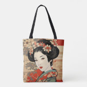 Tote Bag Geisha Traditionnel Ukiyo-e (Dos)