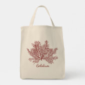 Tote Bag Gelidium algue dessinée à la main (Dos)