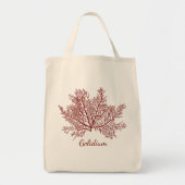 Tote Bag Gelidium algue dessinée à la main (Devant)