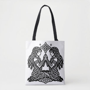 Tote Bag Gémeaux — Jumeaux du zodiaque de l'encre hantée