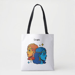Tote Bag Gémeaux Signe du Zodiaque Pop Art - Jumeaux Célest