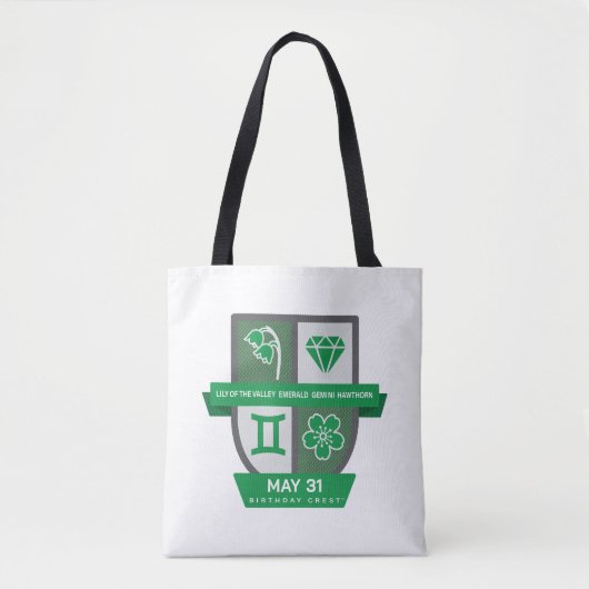 Tote Bag Gemini Birthday Crest™ for May 21-31 (Devant)