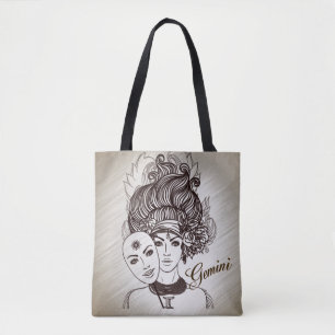 Tote Bag Gemini Masqué Lady Zodiac