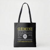 Tote Bag Gemini Sign of the Zodiac, astrologie (Devant)