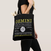 Tote Bag Gemini Sign of the Zodiac, astrologie (De près)