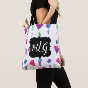 Tote Bag Gems Aquarelle Couleurs de Galaxie Colorés