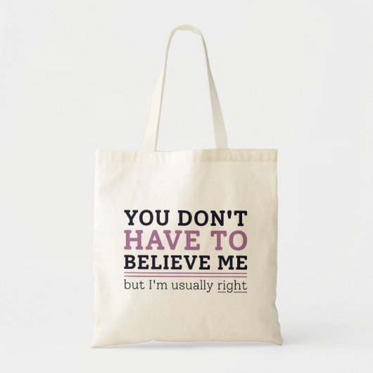 Tote Bag Généralement correct (Devant)