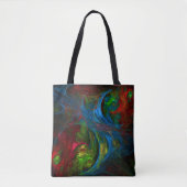 Tote Bag Genèse Bleu Art Abstrait (Devant)