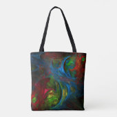 Tote Bag Genèse Bleu Art Abstrait (Dos)